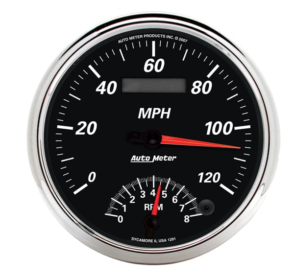 Designer Black II Tach Speedo Combo
5", In-Dash, Electric, 0-120 mph, 0-8,000 rpm