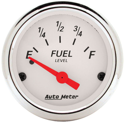 Arctic White Series Fuel Level Gauge
2-1/16", Short Sweep Electric, GM, 0 ohms Empty/30 ohms Full