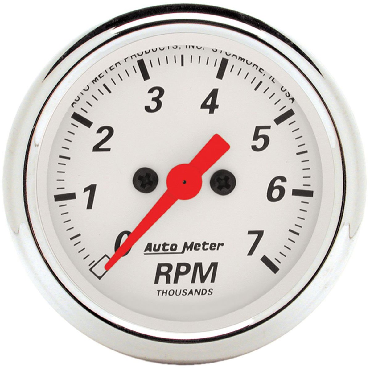 Arctic White Tachometer
2-1/16", In-Dash, Electric, 0-7,000 rpm