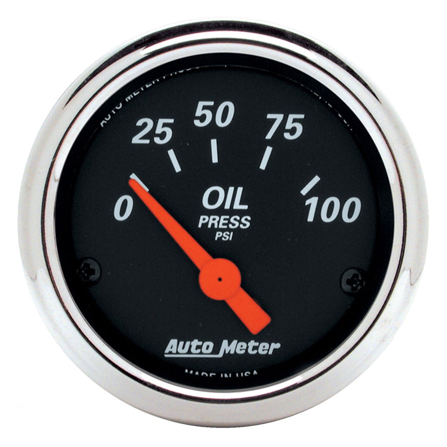 Designer Black Series Oil Pressure Gauge   2-1/16", Short Sweep Electric, 0-100 psi