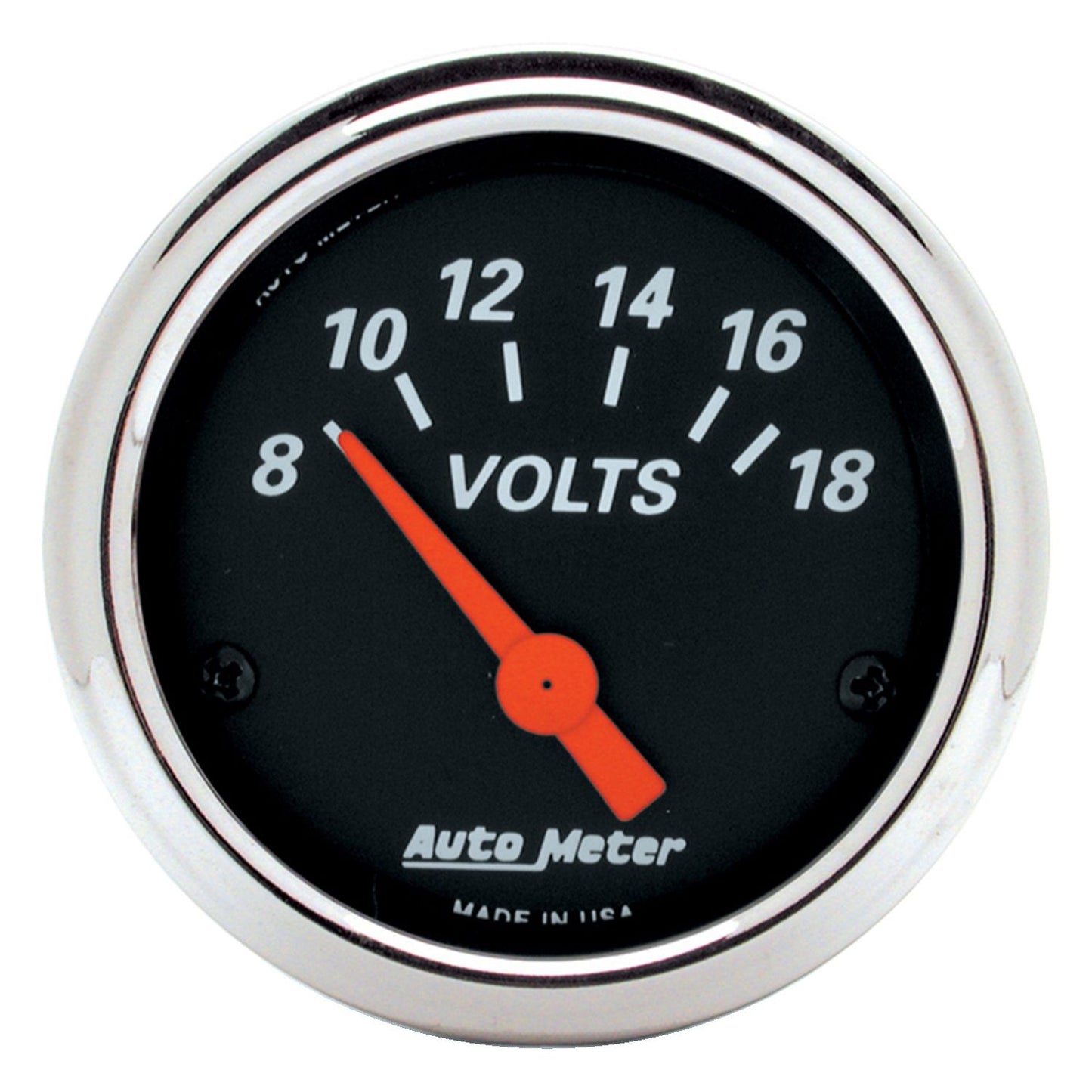 Designer Black Series Voltmeter
2-1/16", Short Sweep Electric, 8-18 volts