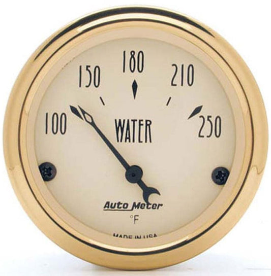 Golden Oldies Series Water Temperature Gauge  2-1/16", Short Sweep Electric, 100-250°F