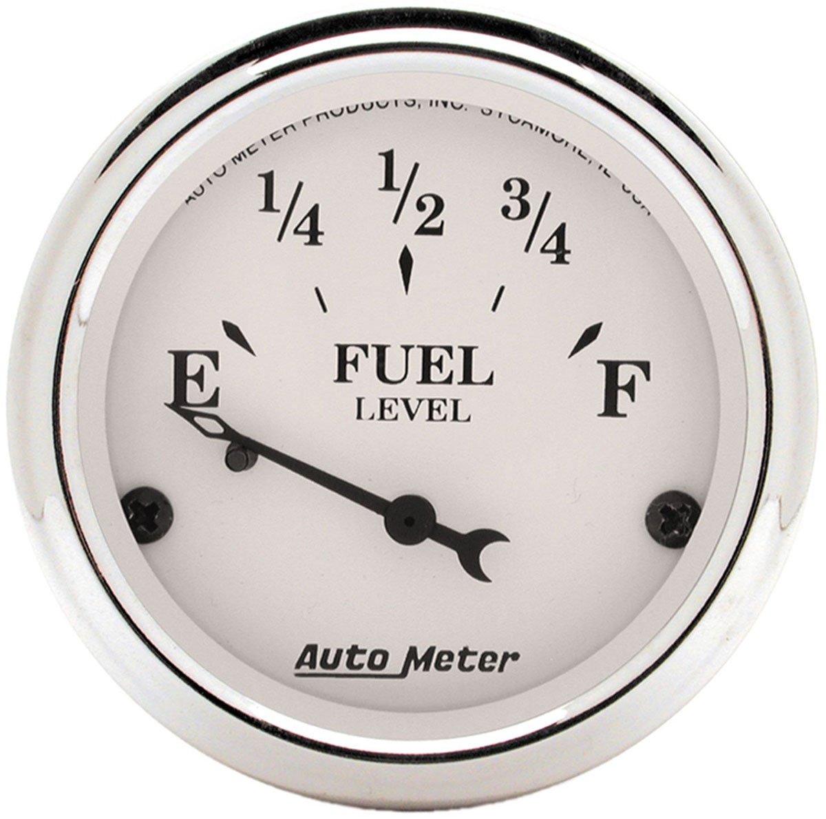 Old Tyme White Series Fuel Level Gauge
2-1/16", Short Sweep Electric, GM, 0 ohms Empty/90 ohms Full