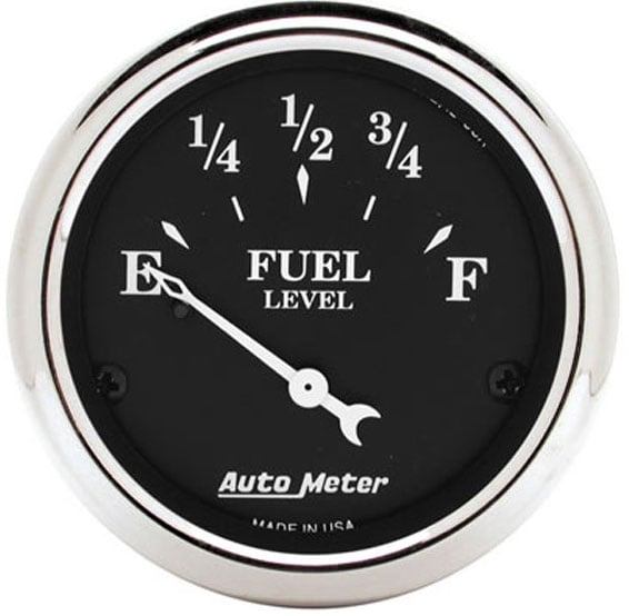 Old Tyme Black Series Fuel Level Gauge
2-1/16", Short Sweep Electric, GM, 0 ohms Empty/30 ohms Full