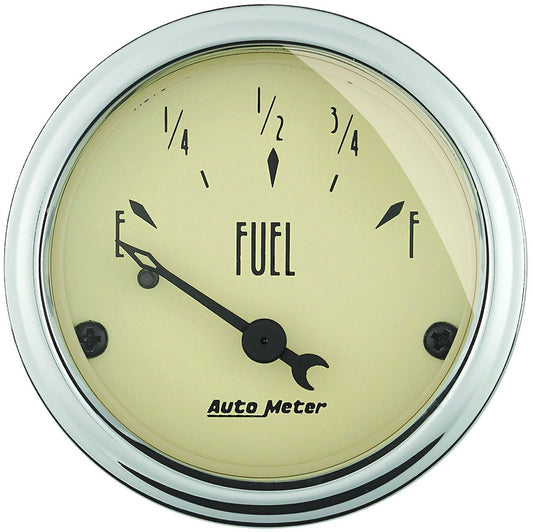 Antique Beige Series Fuel Level Gauge
2-1/16", Short Sweep Electric, GM, 0 ohms Empty/90 ohms Full