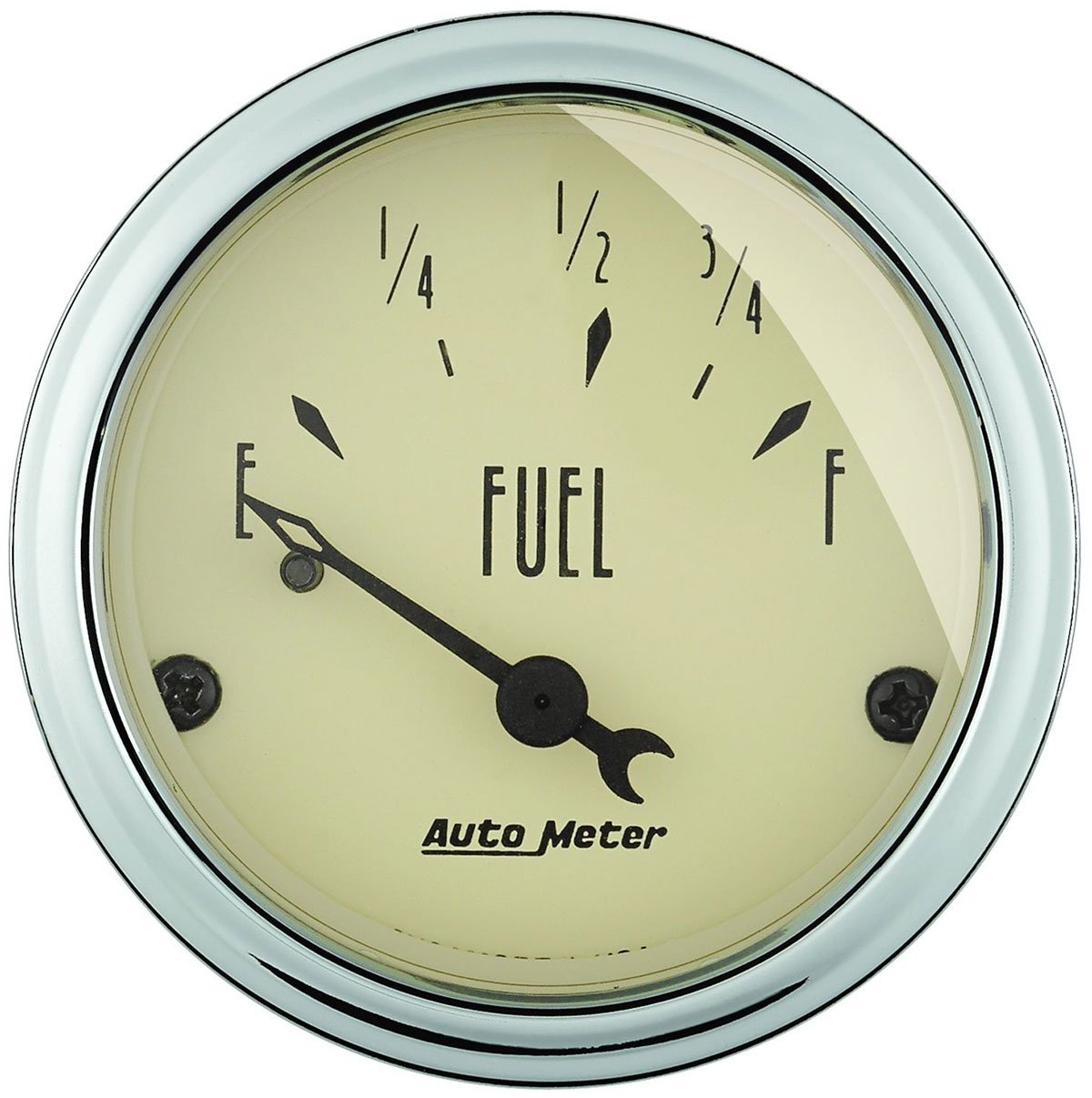 Antique Beige Series Fuel Level Gauge
2-1/16", Short Sweep Electric, Ford, 73 ohms Empty/8-12 ohms Full