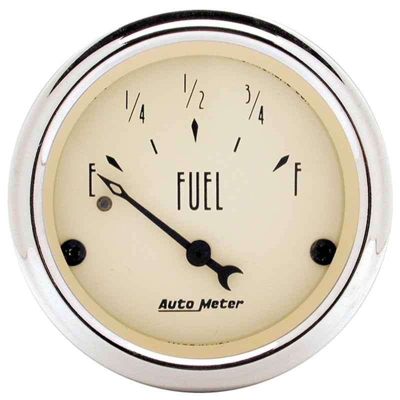 Antique Beige Series Fuel Level Gauge
2-1/16", Short Sweep Electric, 0 ohms Empty/30 ohmsFull