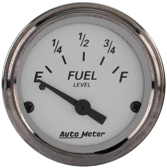 American Platinum Series Fuel Level Gauge  2-1/16", Short Sweep Electric, GM, 0 ohms Empty/90 ohms Full