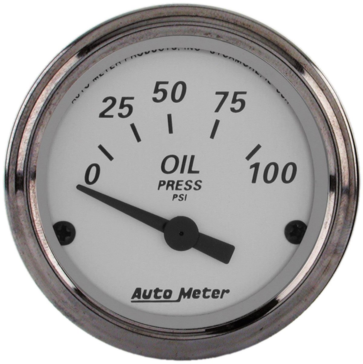 American Platinum Series Oil Pressure Gauge  2-1/16", Short Sweep Electric, 0-100 psi