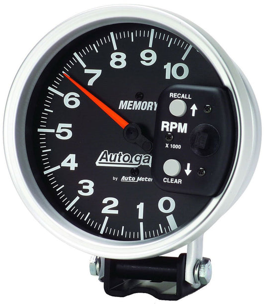 Auto gage Tachometer
5", Pedestal Mount, Memory, Black, 0-10,000 rpm