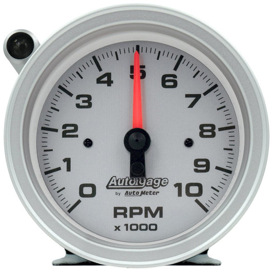 Auto gage Shift-Lite Tachometer
3-3/4", Pedestal Mount, Silver, 0-10,000 rpm