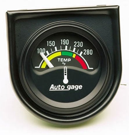 Auto gage Series Water Temperature Gauge  1-1/2", Individual Console, Short Sweep Electric, 100-280°F