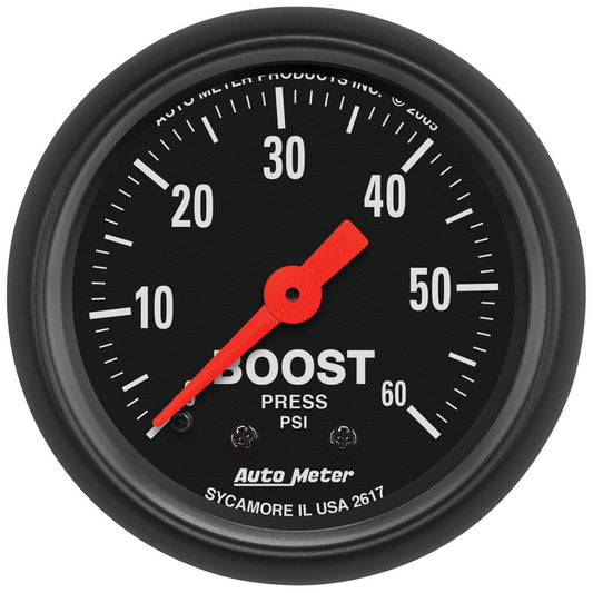 Z-Series Boost Gauge
2-1/16", Full Sweep Mechanical, 0-60 psi