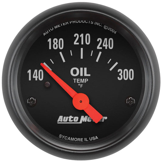 Z-Series Oil Temperature Gauge 2-1/16", Short Sweep Electric, 140-300°F