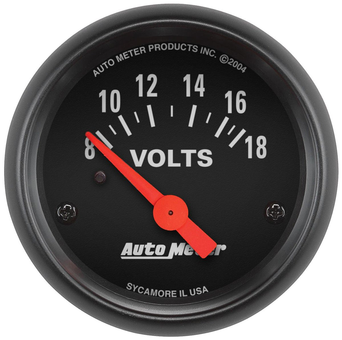 Z-Series Voltmeter Gauge  2-1/16", Short Sweep Electric, 8-18 volts