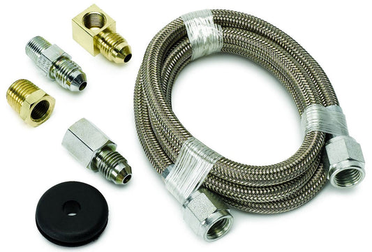 Tubing and Line Kit
Braided Stainless Steel, -4 AN Diameter (3/16" ID), 3ft. Long with Fittings