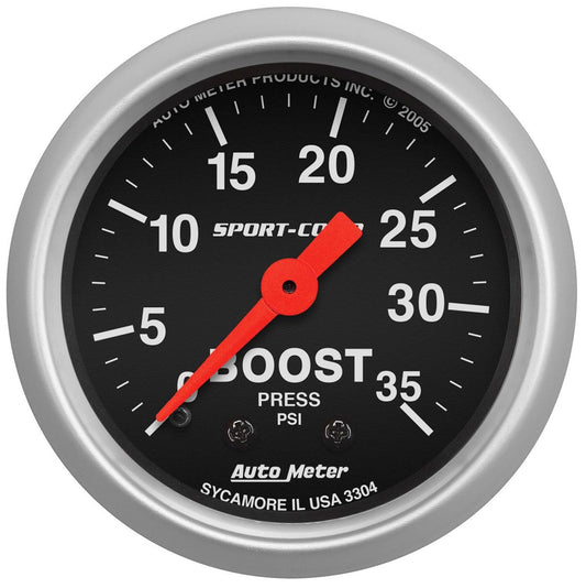 Sport-Comp Series Boost Gauge
2-1/16", Full Sweep Mechanical, 0-35 psi