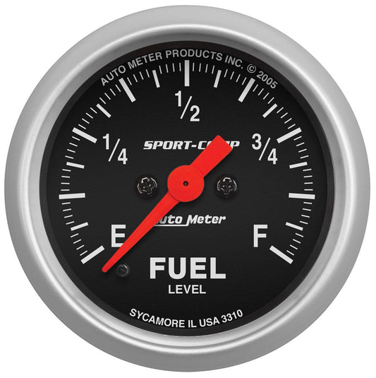 Sport-Comp Series Fuel Level Gauge
2-1/16", Full Sweep Electric, Programmable, 0-280 ohms