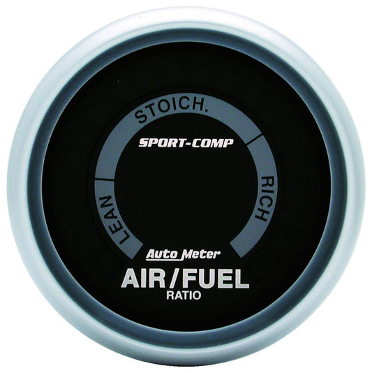 Sport-Comp Series Air/Fuel Ratio Gauge 2-1/16", Digital, Narrowband, Range: Lean-Rich