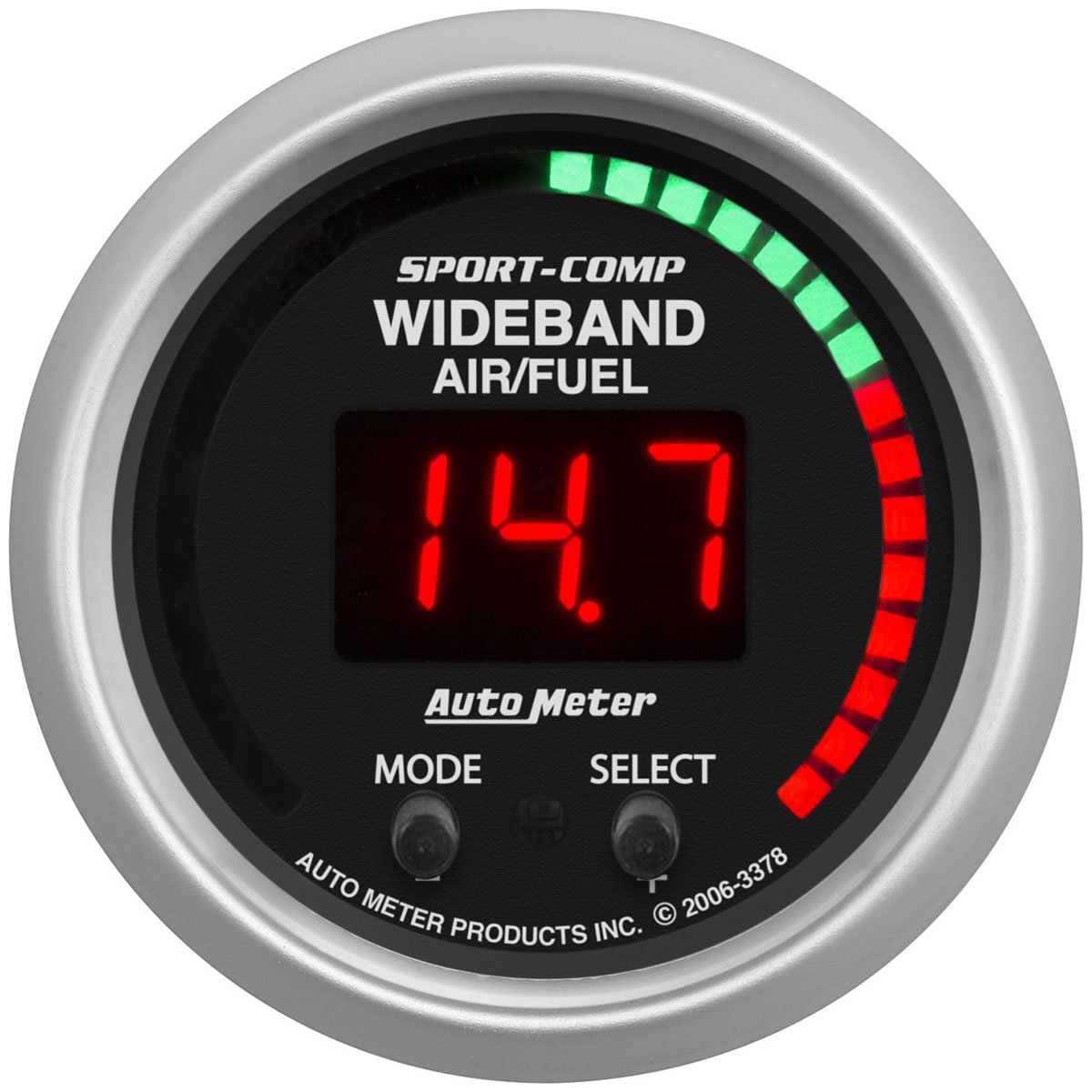 Sport Comp Pro Plus Air/Fuel Ratio Gauge
2-1/16", Digital, Wideband, Range:AFR or LAMBDA