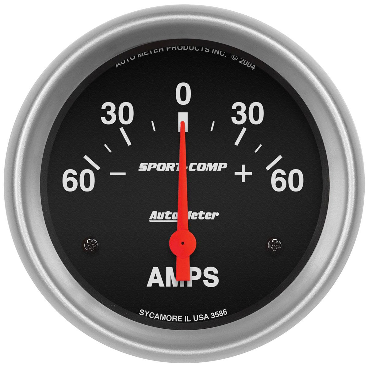 Sport-Comp Series Ammeter Gauge
2-5/8", Short Sweep Electric, 60-0-60 amps