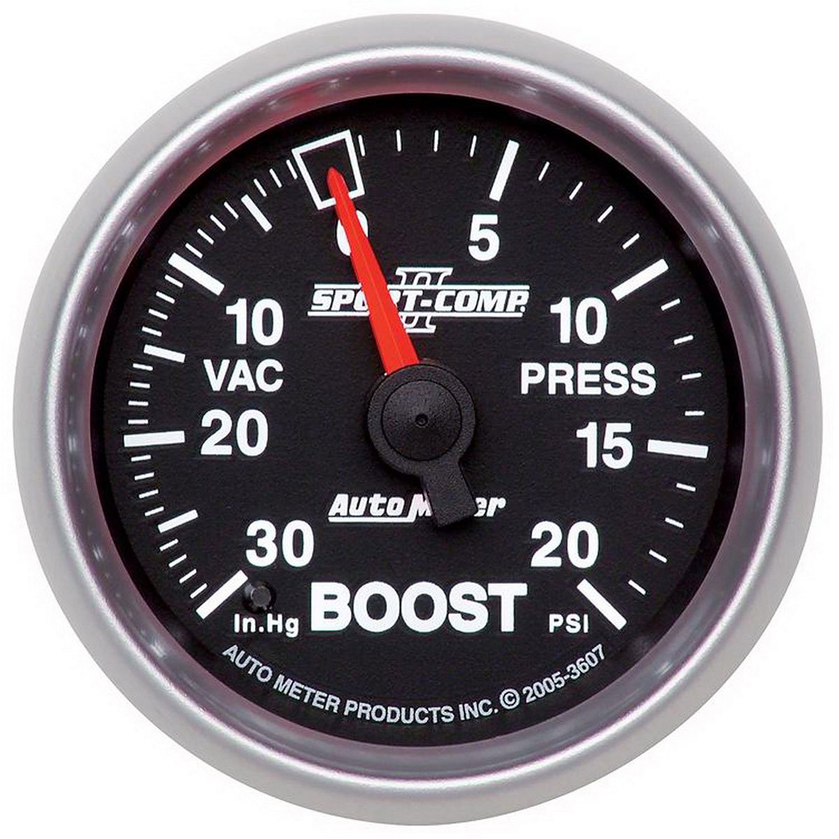 Sport-Comp II Boost/Vacuum Gauge
2-1/16", Full Sweep Mechanical, 30 In. Hg/20 psi