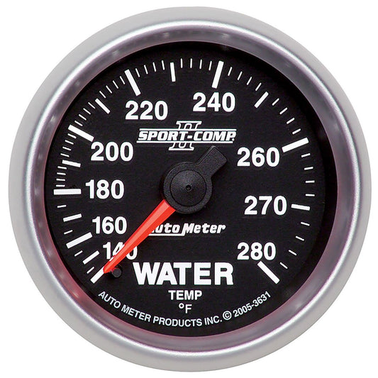 Sport-Comp II Water Temperature Gauge  2-1/16", Full Sweep Mechanical, 140-280°F