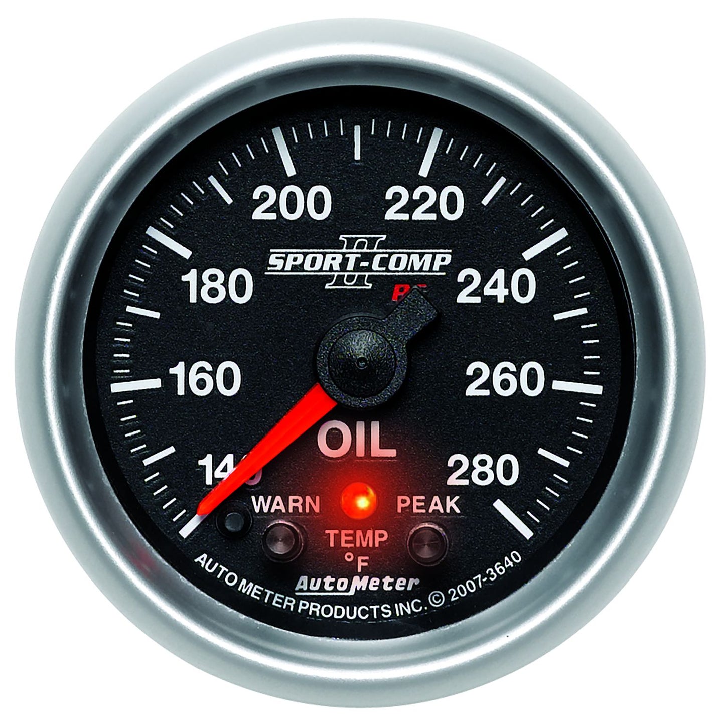 Sport-Comp II Oil Temperature Gauge
2-1/16", Full Sweep Electric, Peak Memory & Warning, 140-280°F