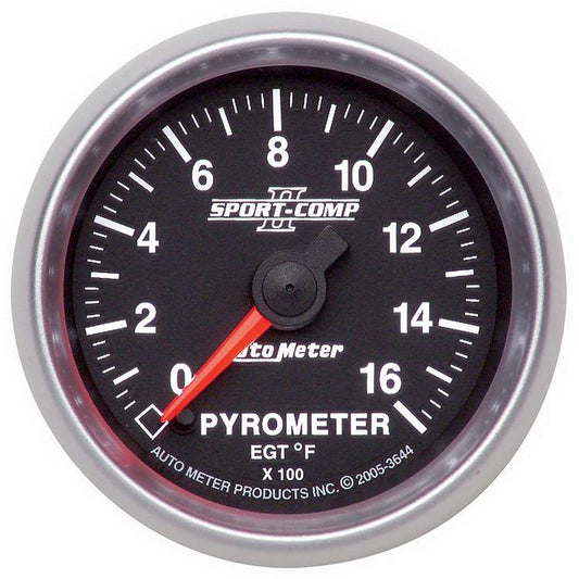 Sport-Comp II Pyrometer Gauge
2-1/16", Full Sweep Electric, 0-1600°F