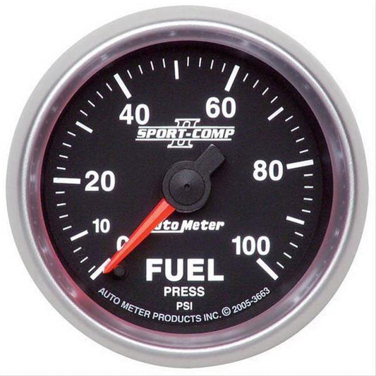 Sport-Comp II Fuel Pressure Gauge  2-1/16", Full Sweep Electric, 0-100 psi