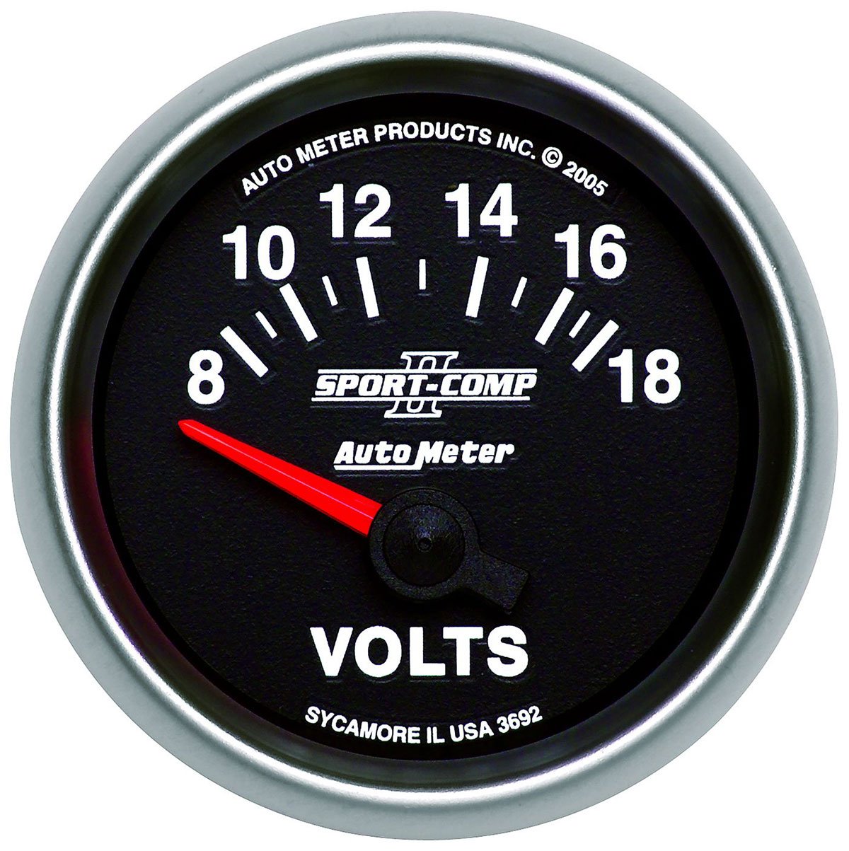 Sport-Comp II Voltmeter Gauge
2-1/16", Short Sweep Electric, 8-18 volts