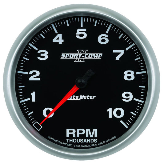 Sport-Comp II Tachometer  5", In-Dash, 0-10,000 rpm