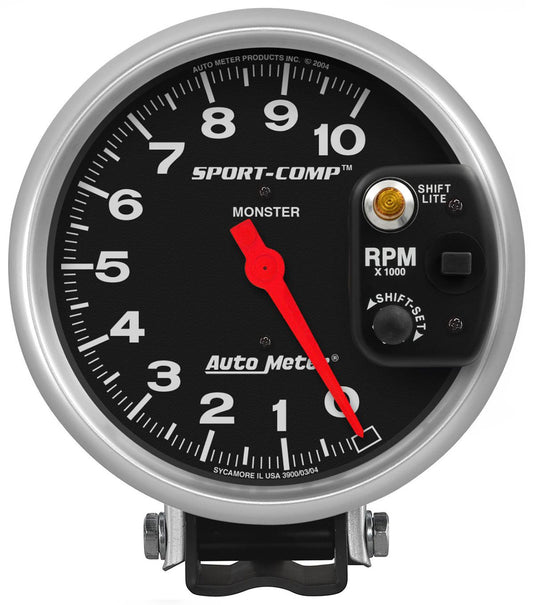 Sport-Comp Series Shift-Lite Tachometer
5", Pedestal Mount,, Amber light on shield, 0-10,000 rpm