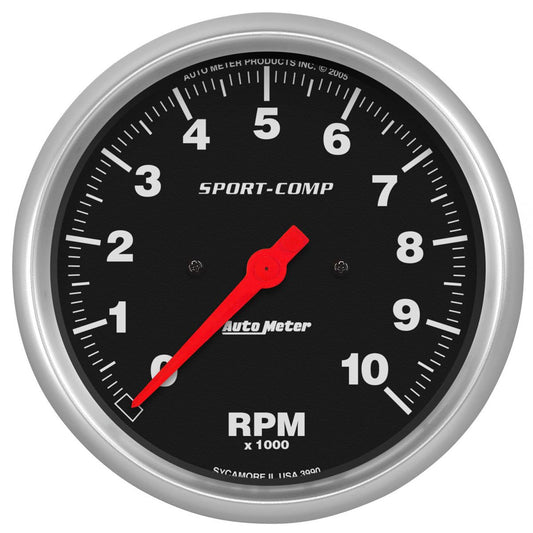 Sport-Comp Series Tachometer
5", In-Dash, 0-10,000 rpm