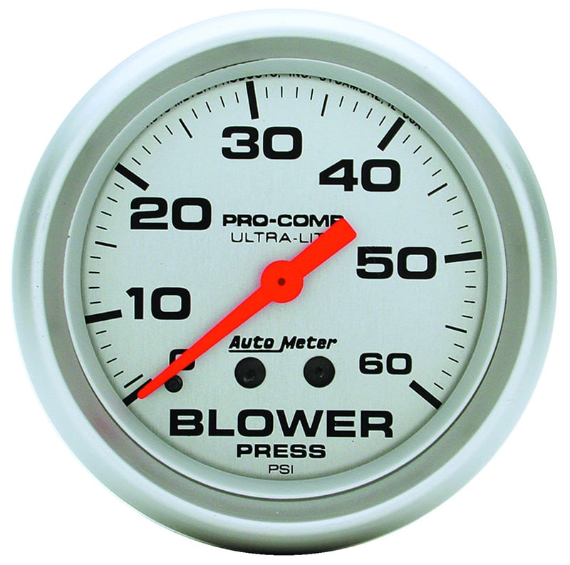 Ultra-Lite Series Blower Pressure Gauge 2-5/8", Full Sweep Mechanical, 0-60 psi