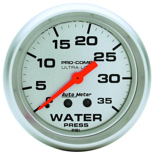 Ultra-Lite Series Water Pressure Gauge  2-5/8", Full Sweep Mechanical, 0-35 psi