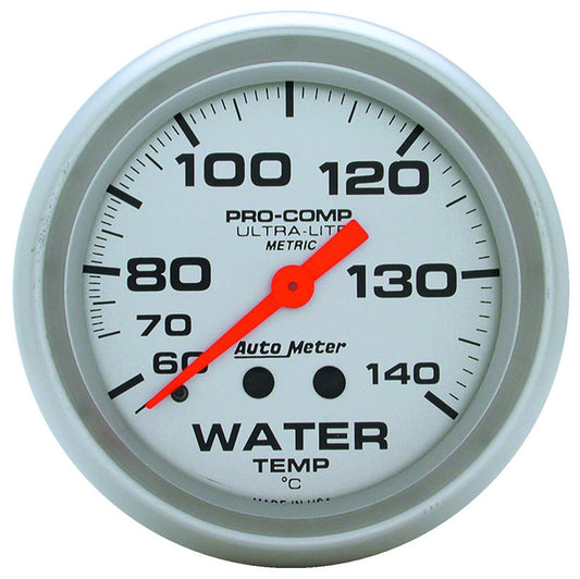 Ultra-Lite Series Water Temperature Gauge  2-5/8", Full Sweep Mechanical, 60-140°C