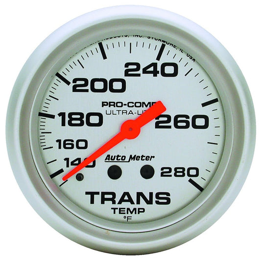 Ultra-Lite Series Transmission Temperature Gauge 2-5/8", Full Sweep Mechanical, 140-280°F