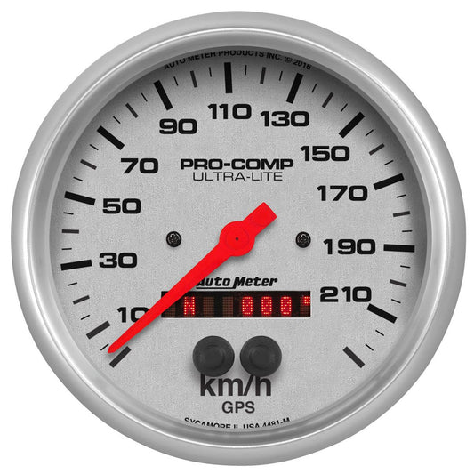 Ultra-Lite GPS Speedometer
5", In-Dash, Metric, 0-225 kph