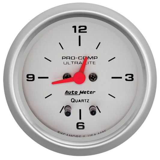 Ultra-Lite Series Clock
2-5/8", Quartz movement with second hand