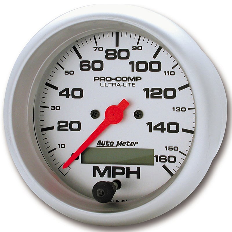 Ultra-Lite Series Speedometer
3-3/8", In-Dash, Electrical, Programmable, 0-160 mph