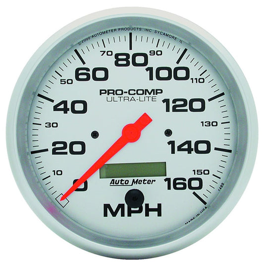 Ultra-Lite Series Speedometer
5", In-Dash, Electrical, Programmable, 0-160 mph