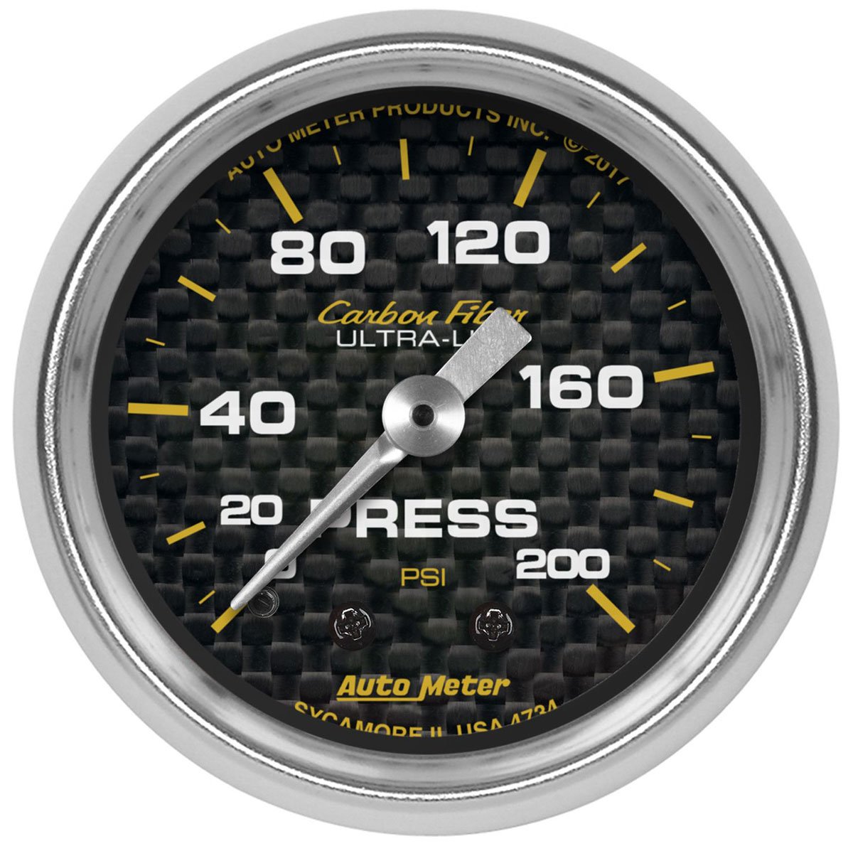 Carbon Fibre Series Pressure Gauge
2-1/16", Full Sweep Mechanical, 0-200 PSI