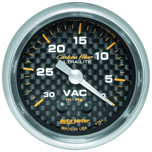 Carbon Fiber Series Vacuum Gauge
2-1/16", Full Sweep Mechanical, 30 In. Hg.