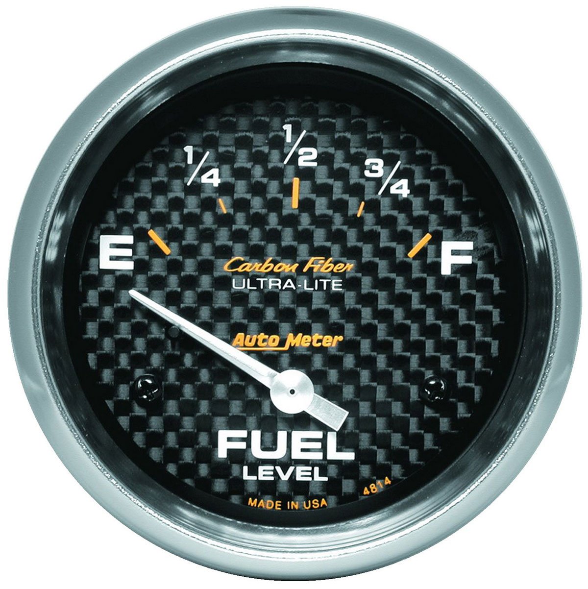 Carbon Fiber Series Fuel Level Gauge
2-5/8", Short Sweep Electric, GM, 0 ohms Empty/90 ohms Full