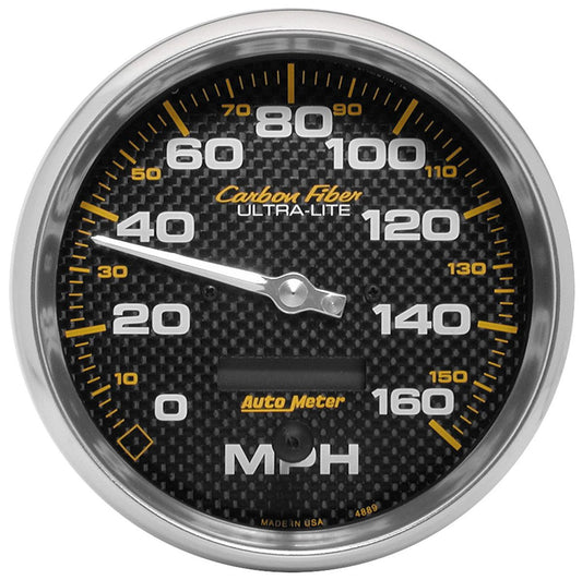 Carbon Fiber Series Speedometer
5", In-Dash, Electric, Programmable, 0-160 mph