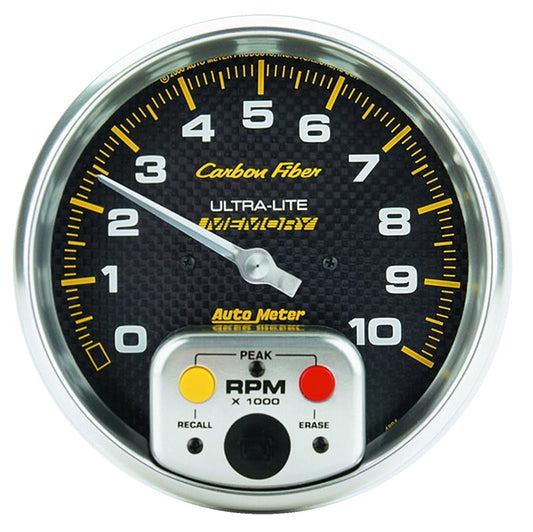 Carbon Fiber Series Tachometer
5", In-Dash, Memory, 0-10,000 rpm