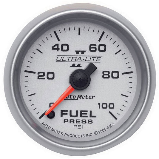 Ultra-Lite II Series Fuel Pressure Gauge  2-1/16", Full Sweep Electric, 0-100 psi