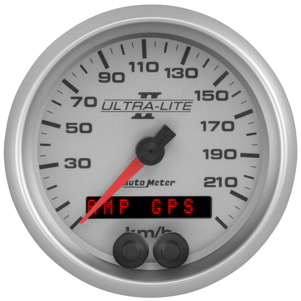 Ultra-Lite II GPS Speedometer
3-3/8", In-Dash, Metric, 0-225 kph