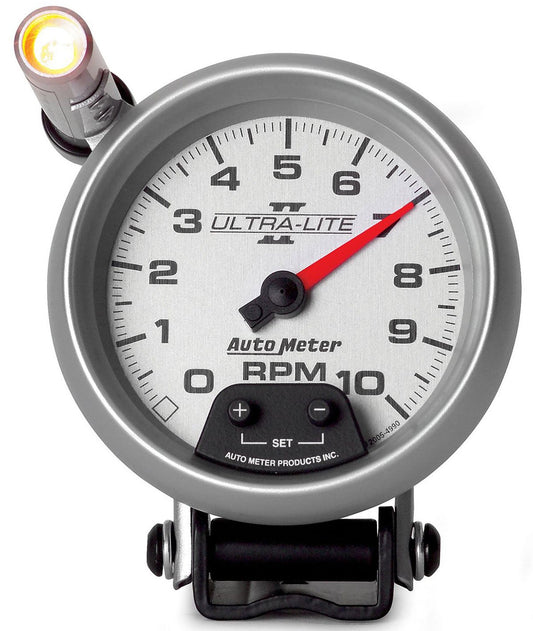 Ultra-Lite II Series Mini-Monster Tachometer
3-3/4", Pedestal Mount,External LED Mini Quick Lite w/Amber LED, 0-10,000 rpm